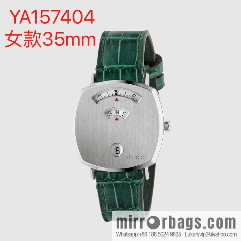 Gucci GUCCl's latest 316L stainless steel calfskin strap watch