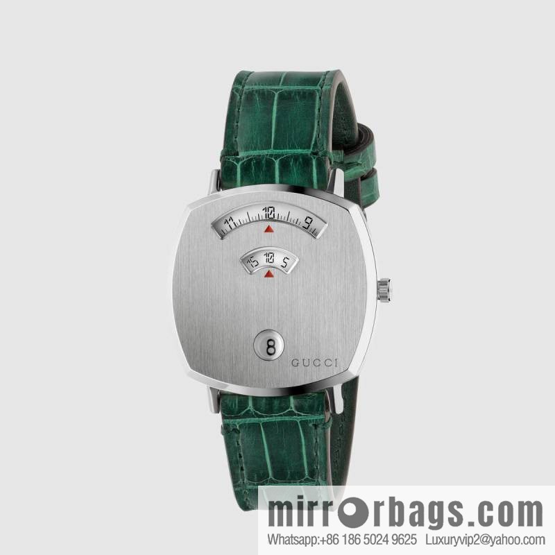 Gucci GUCCl's latest 316L stainless steel calfskin strap watch