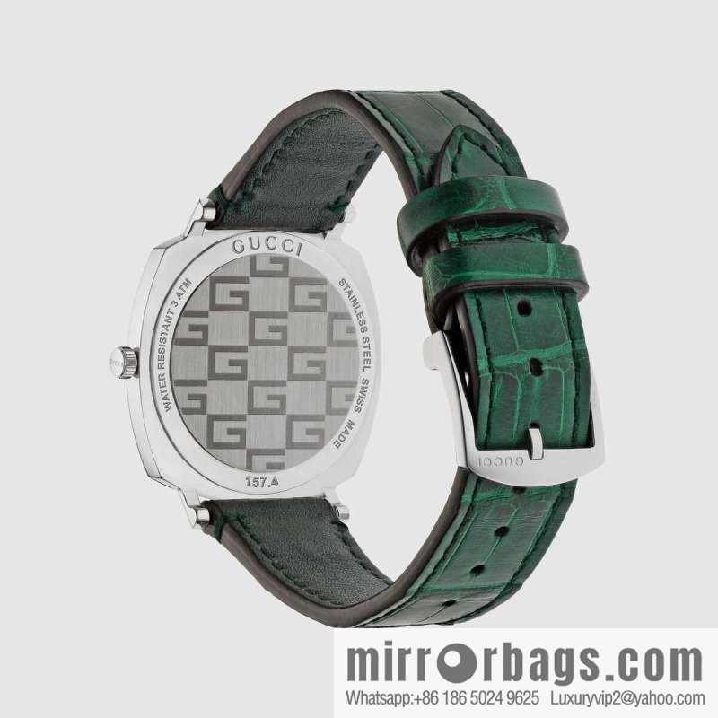 Gucci GUCCl's latest 316L stainless steel calfskin strap watch