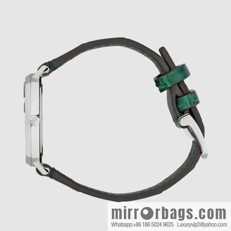 Gucci GUCCl's latest 316L stainless steel calfskin strap watch