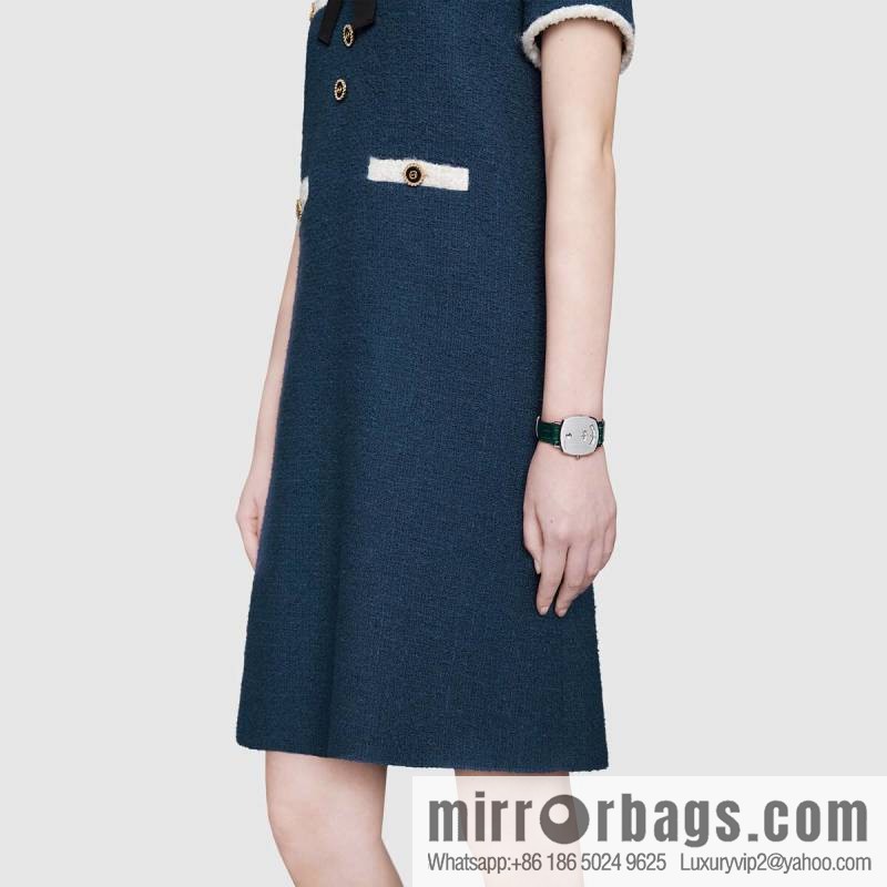 Gucci GUCCl's latest 316L stainless steel calfskin strap watch