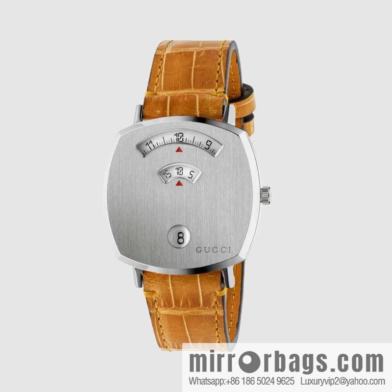 Gucci GUCCl's latest 316L stainless steel calfskin strap watch