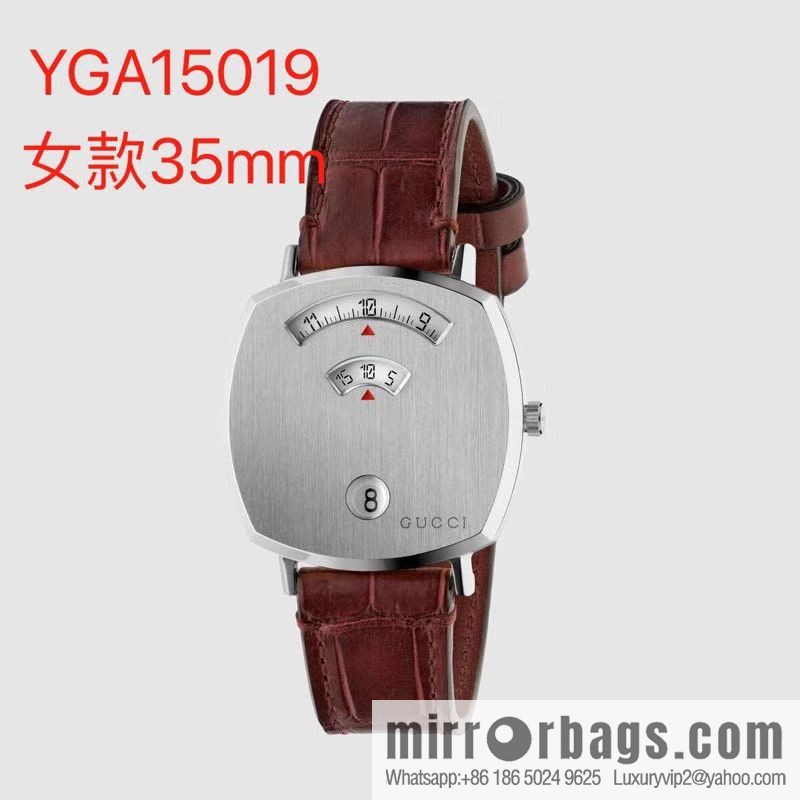 Gucci GUCCl's latest 316L stainless steel calfskin strap watch