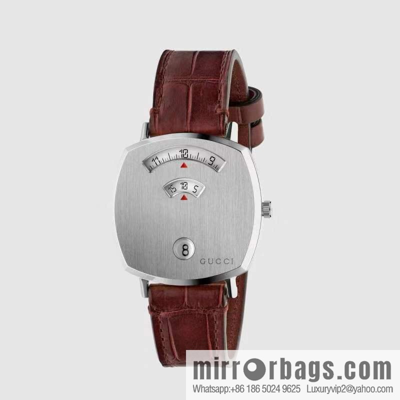 Gucci GUCCl's latest 316L stainless steel calfskin strap watch