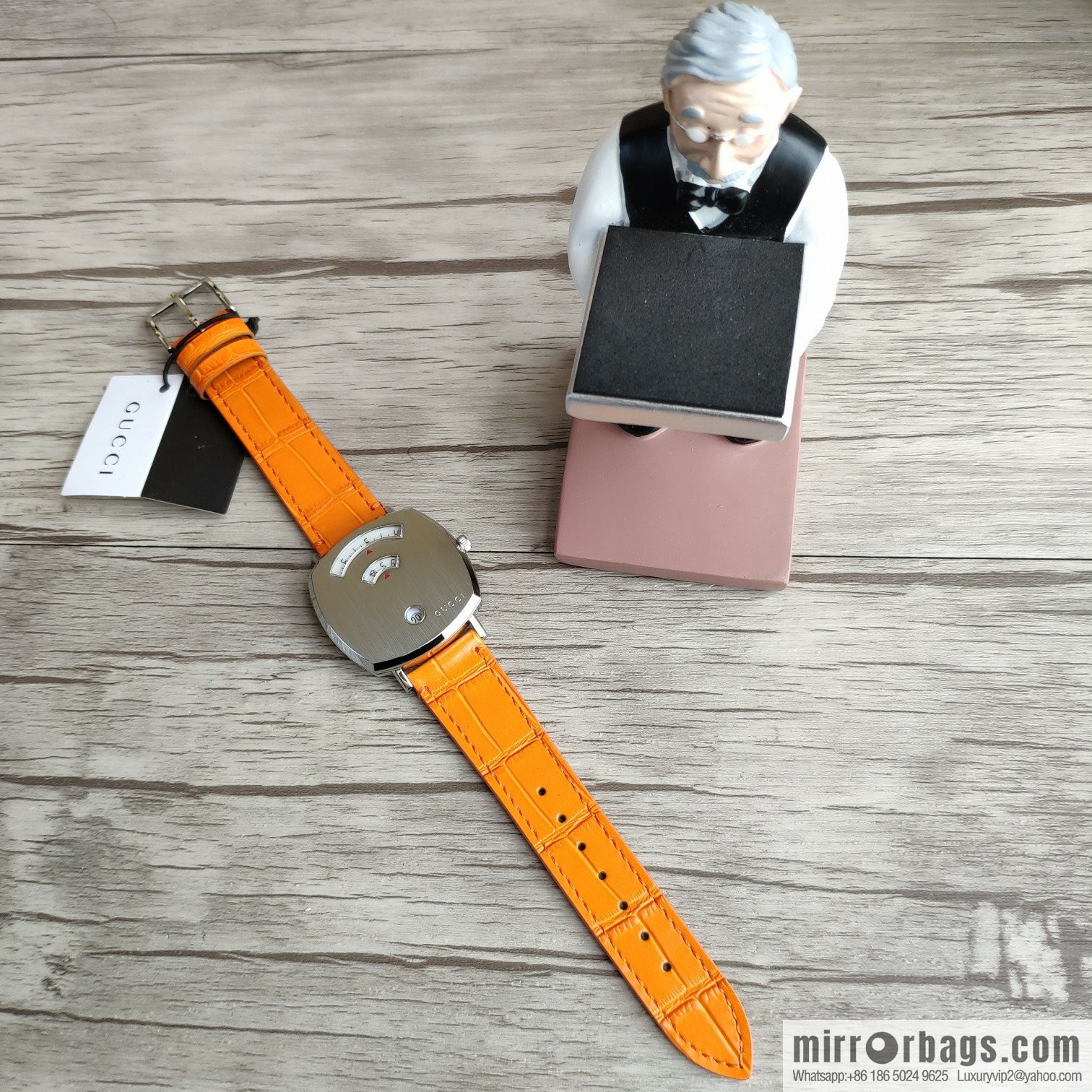 Gucci GUCCl's latest 316L stainless steel calfskin strap watch