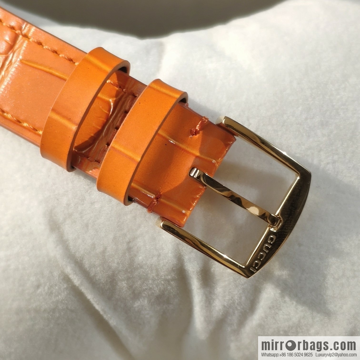 Gucci GUCCl's latest 316L stainless steel calfskin strap watch