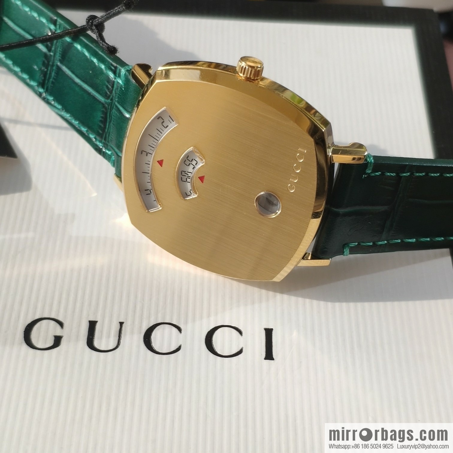 Gucci GUCCl's latest 316L stainless steel calfskin strap watch