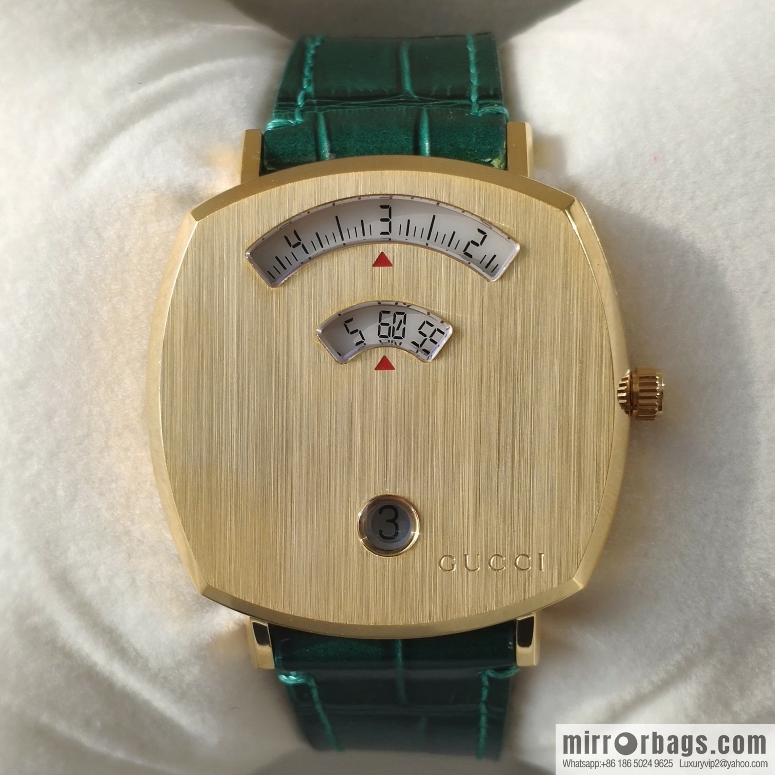 Gucci GUCCl's latest 316L stainless steel calfskin strap watch