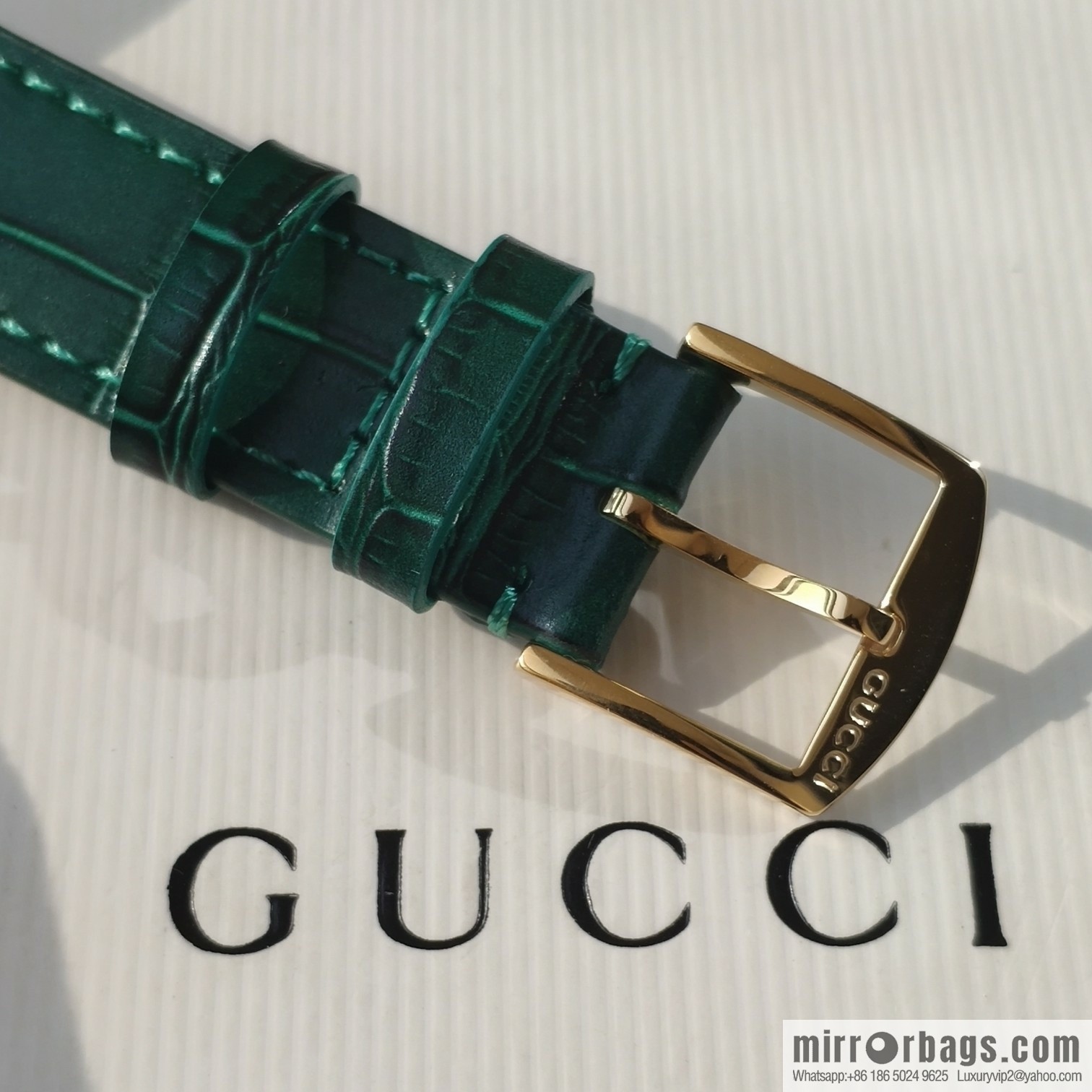 Gucci GUCCl's latest 316L stainless steel calfskin strap watch