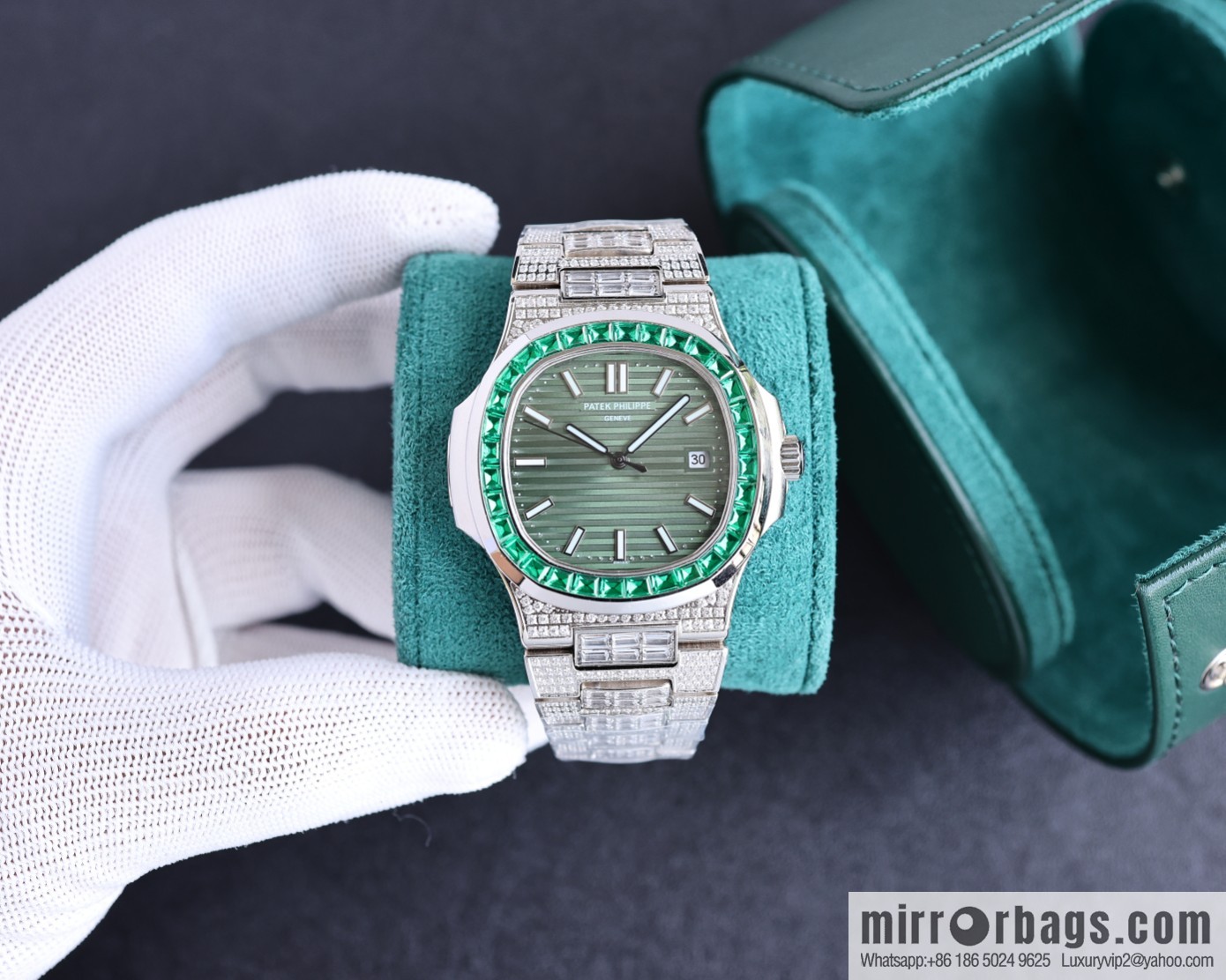 PP Patek. Philippe Nautilus Gypsy Edition Customized Original 324 Movement Watch