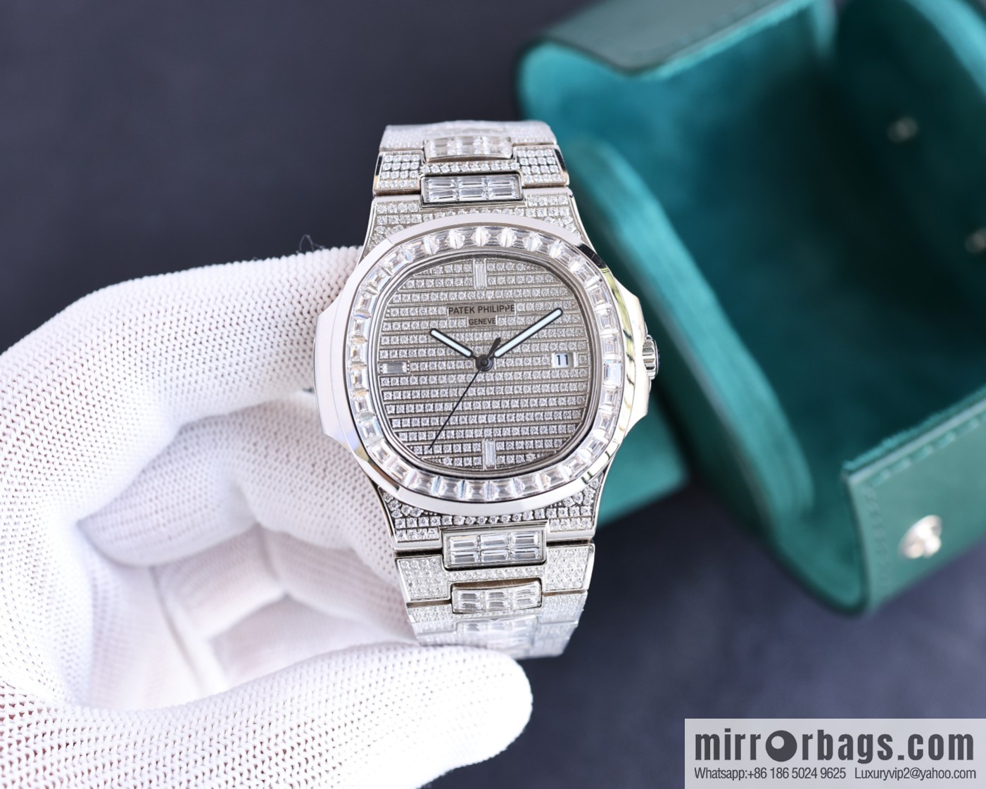 PP Patek. Philippe Nautilus Gypsy Edition Customized Original 324 Movement Watch