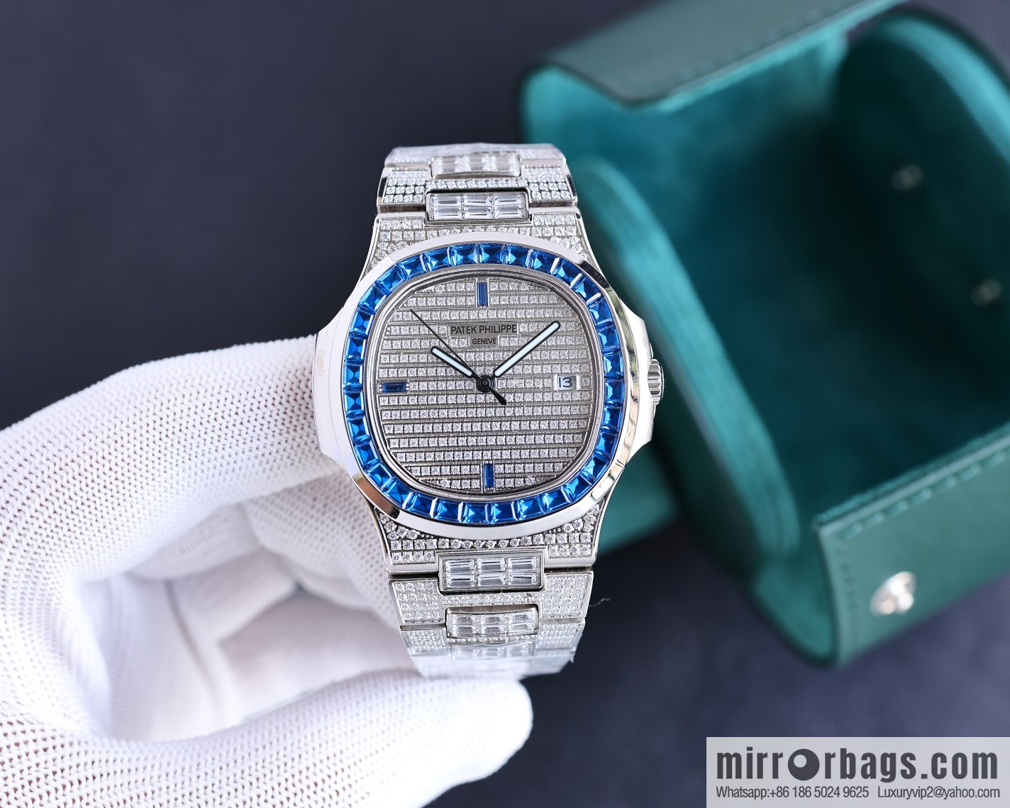 PP Patek. Philippe Nautilus Gypsy Edition Customized Original 324 Movement Watch