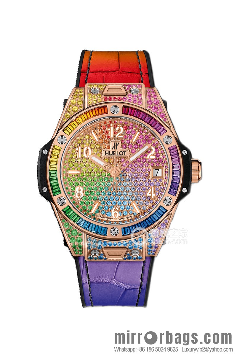 Hublot BIG BANG series, model 465.OX.9910.LR. 0999BIG BANG, HUB1710 automatic mechanical movement women's watch