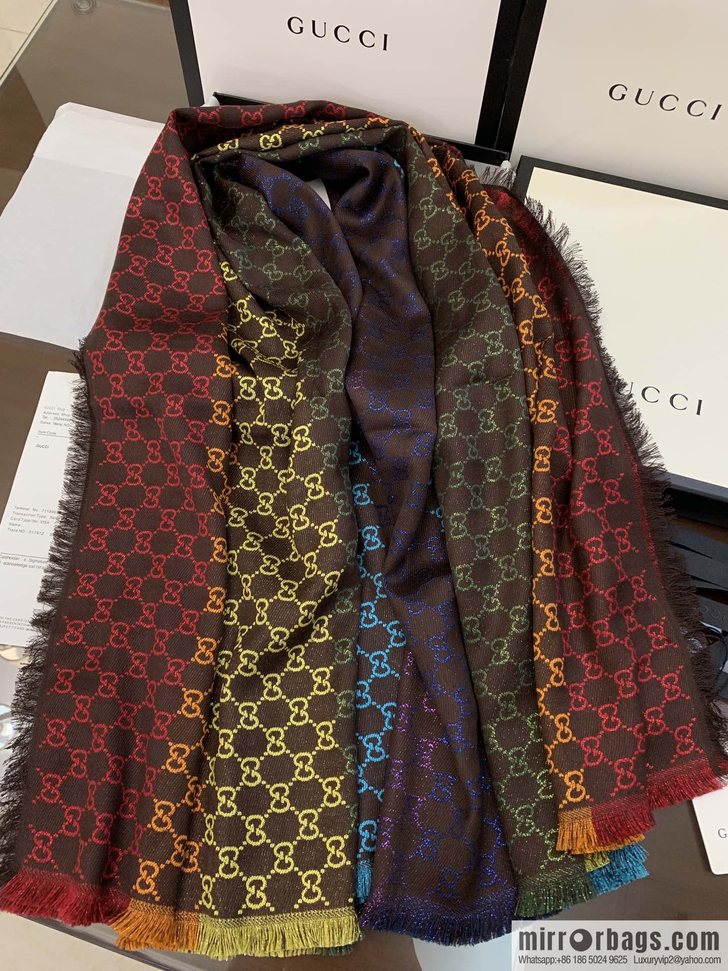GUCCI Gucci GG logo women's scarf 558274