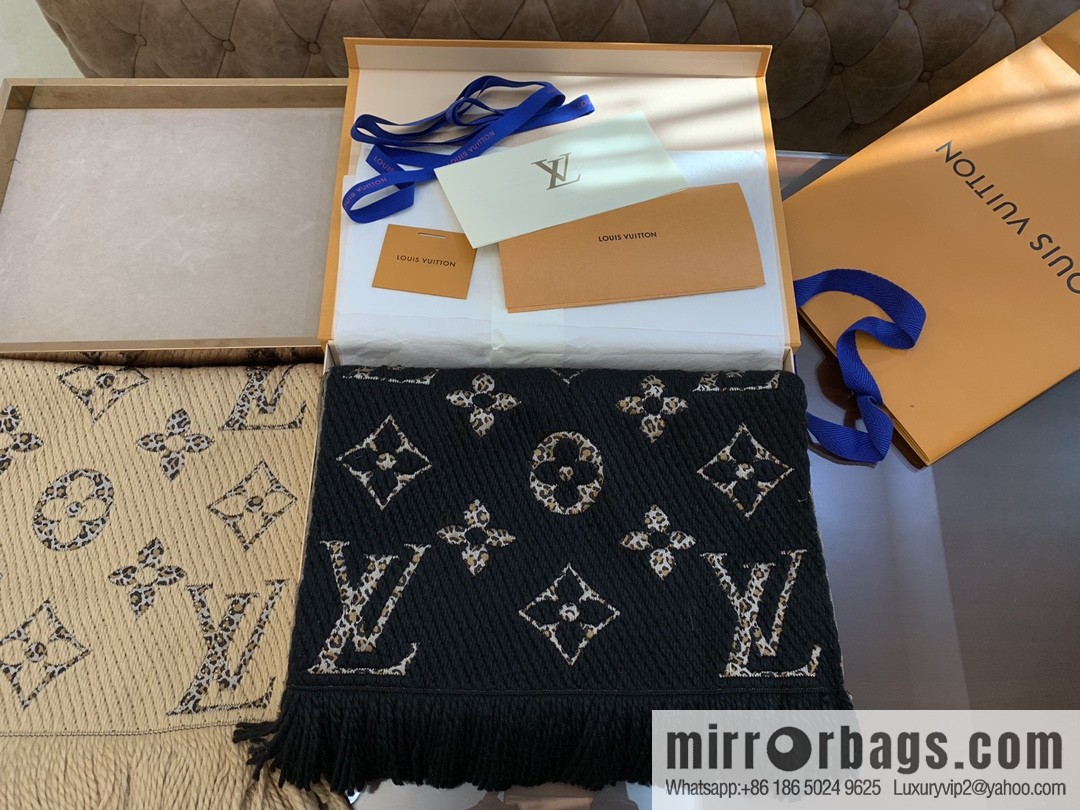 LV Louis Vuitton wool organza blended scarf M75884