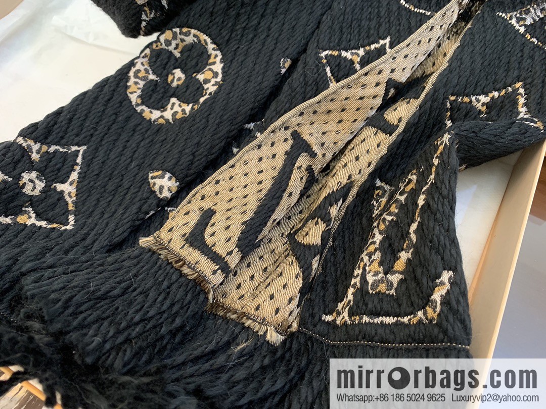 LV Louis Vuitton wool organza blended scarf M75884