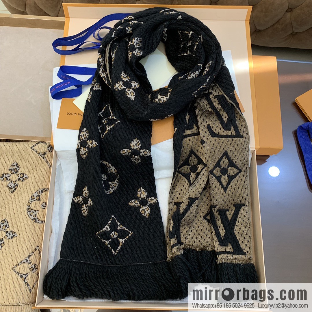 LV Louis Vuitton wool organza blended scarf M75884