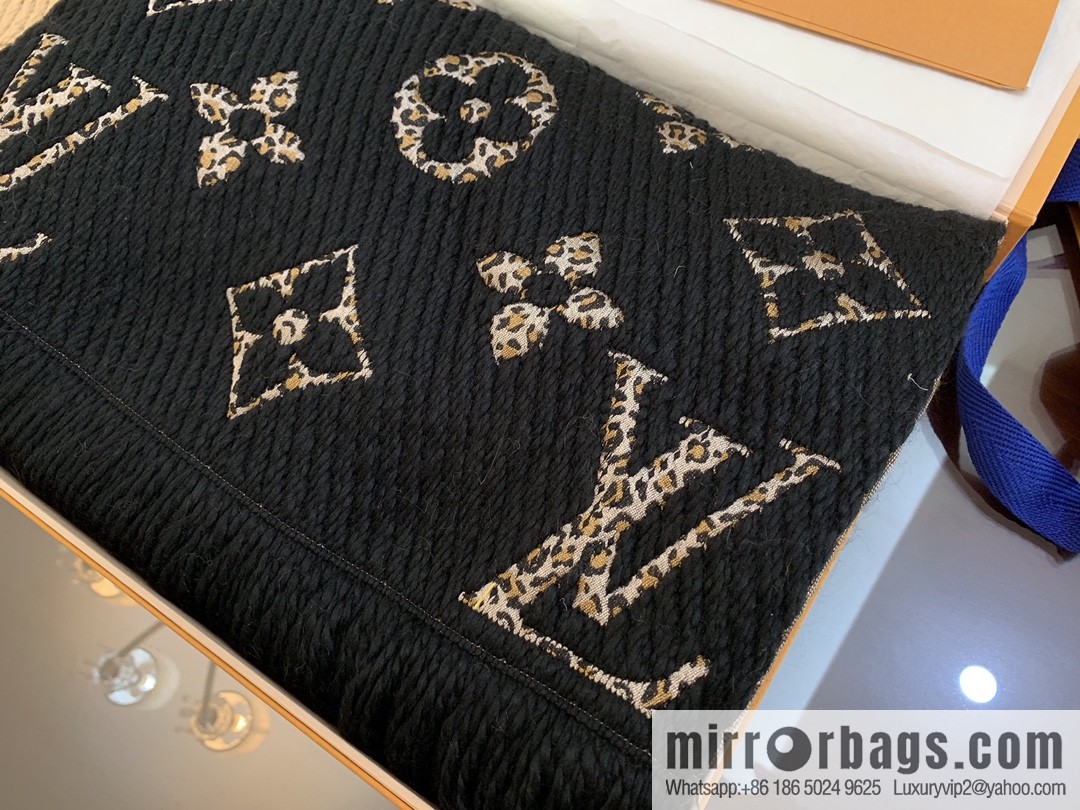 LV Louis Vuitton wool organza blended scarf M75884