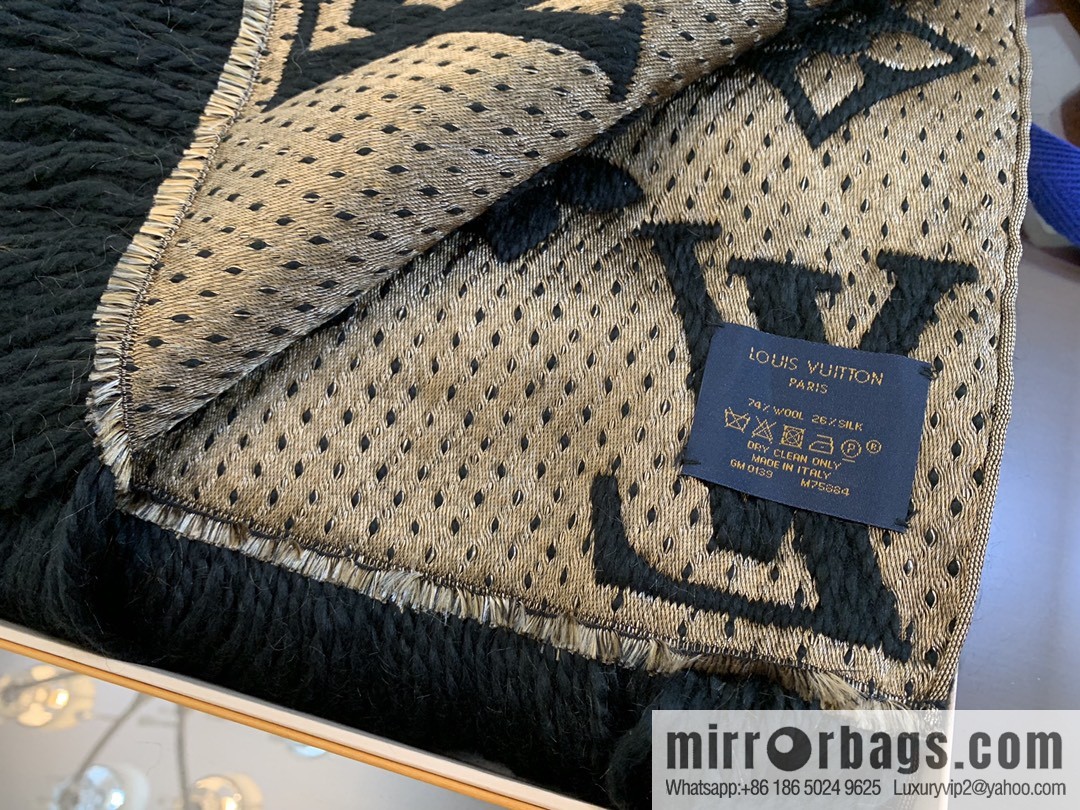 LV Louis Vuitton wool organza blended scarf M75884