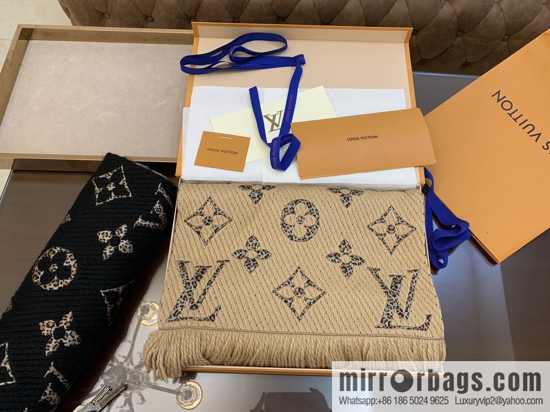 LV Louis Vuitton wool organza blended scarf M75884