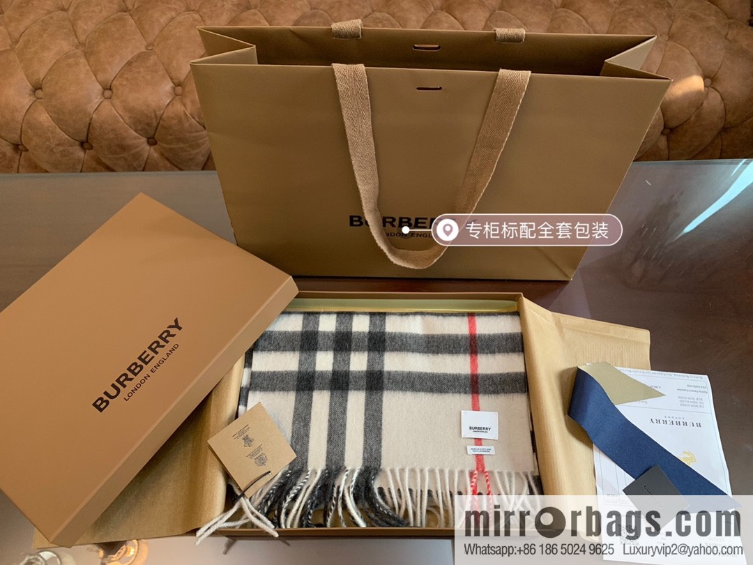 Burberry Classic Plaid 100% Cashmere Scarf