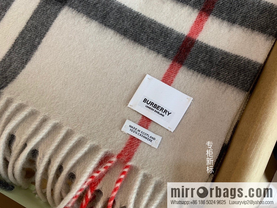 Burberry Classic Plaid 100% Cashmere Scarf