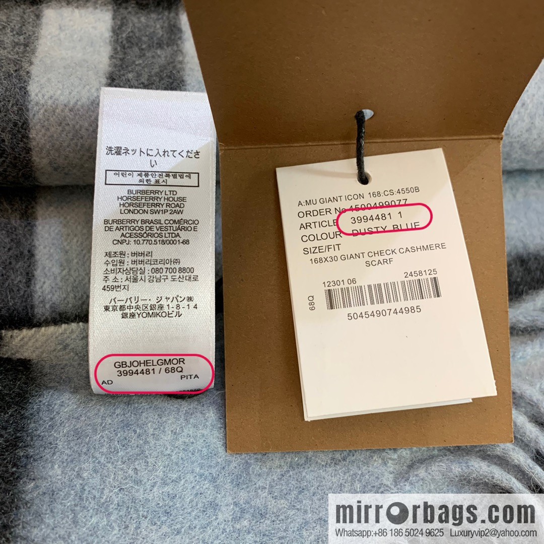 Burberry Classic Plaid 100% Cashmere Scarf