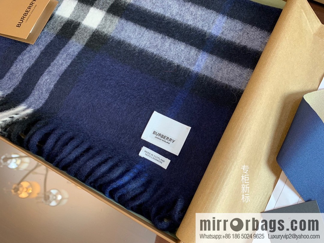 Burberry Classic Plaid 100% Cashmere Scarf