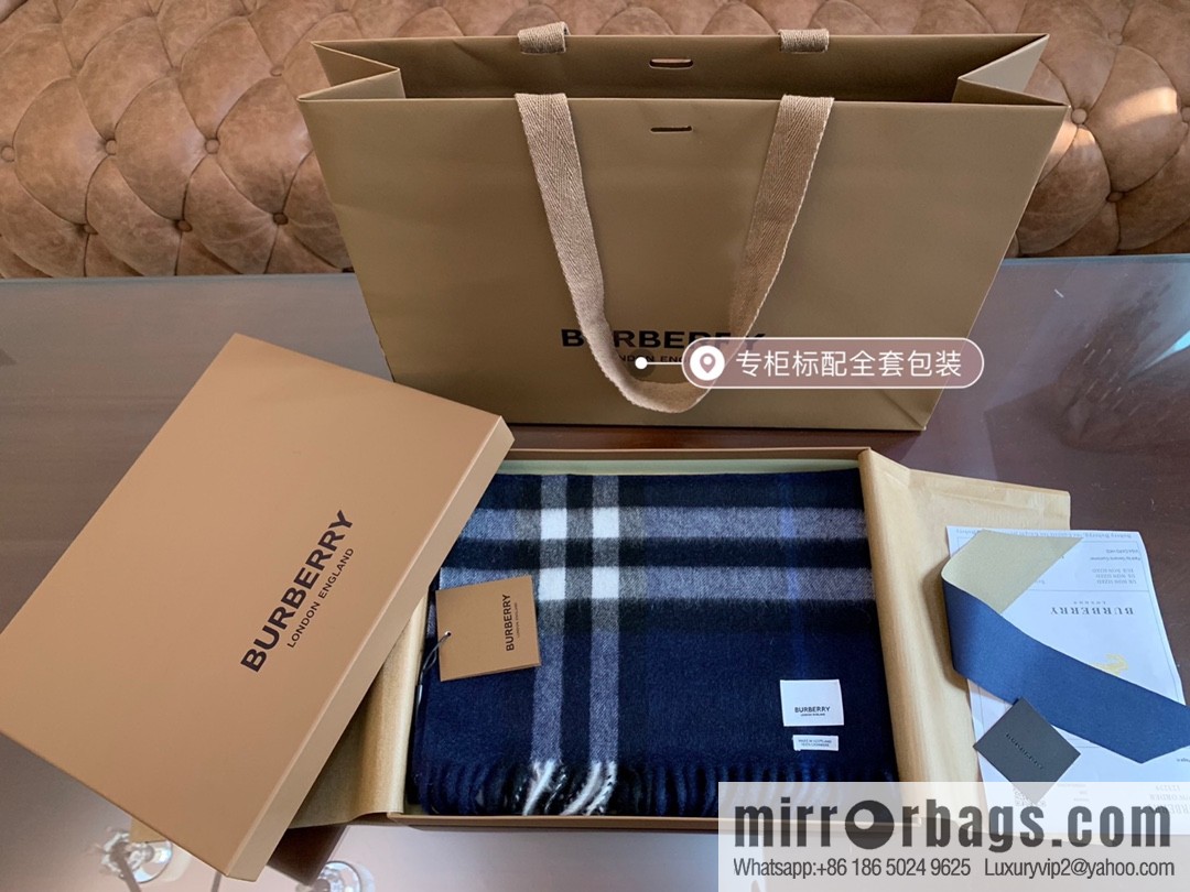 Burberry Classic Plaid 100% Cashmere Scarf