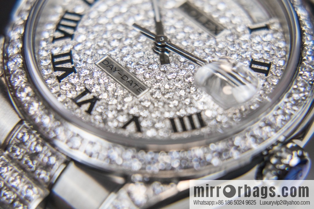 NS-Factory Rolex Log Full Diamond Series Swiss 2836 Movement Watch