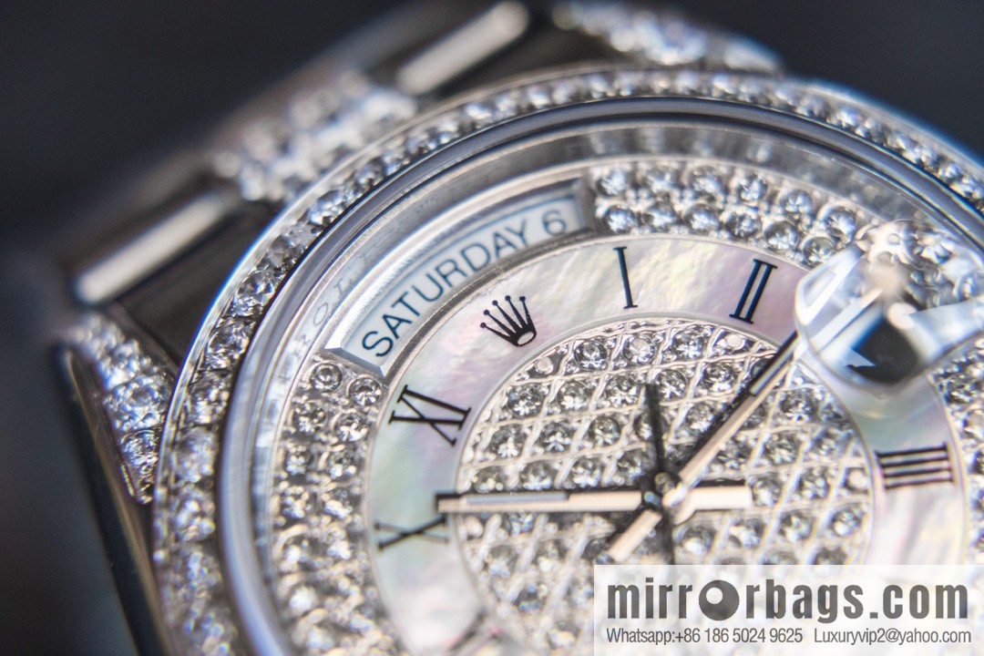NS-Factory Rolex Log Full Diamond Series Swiss 2836 Movement Watch