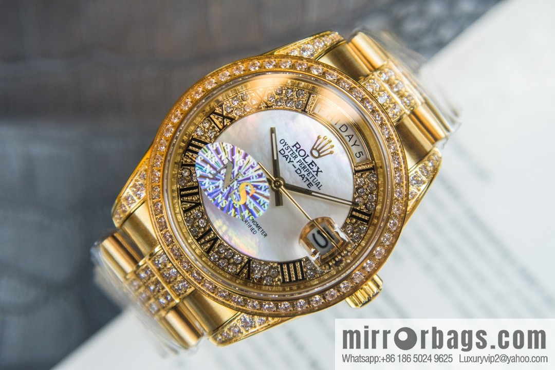 NS-Factory Rolex Log Full Diamond Series Swiss 2836 Movement Watch