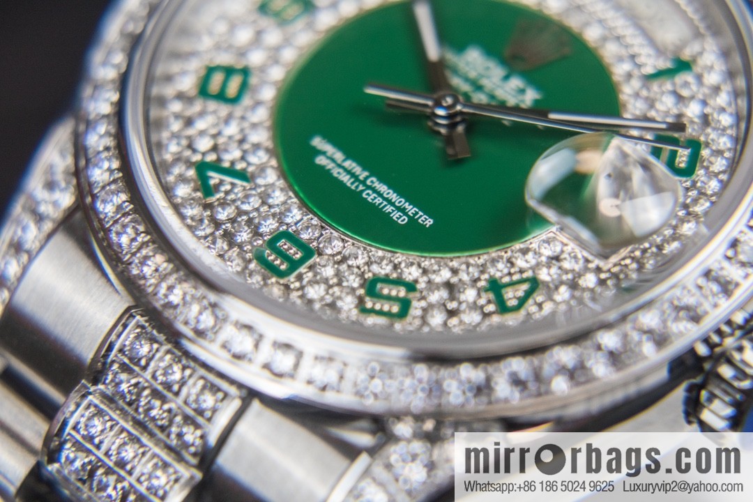 NS-Factory Rolex Log Full Diamond Series Swiss 2836 Movement Watch