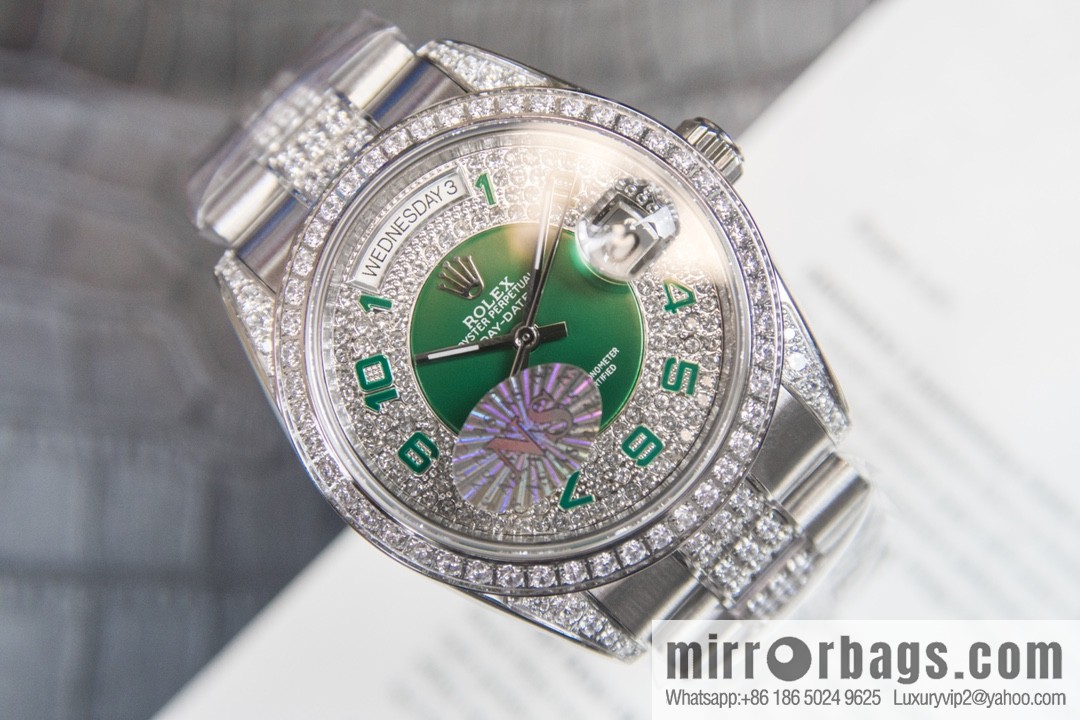 NS-Factory Rolex Log Full Diamond Series Swiss 2836 Movement Watch