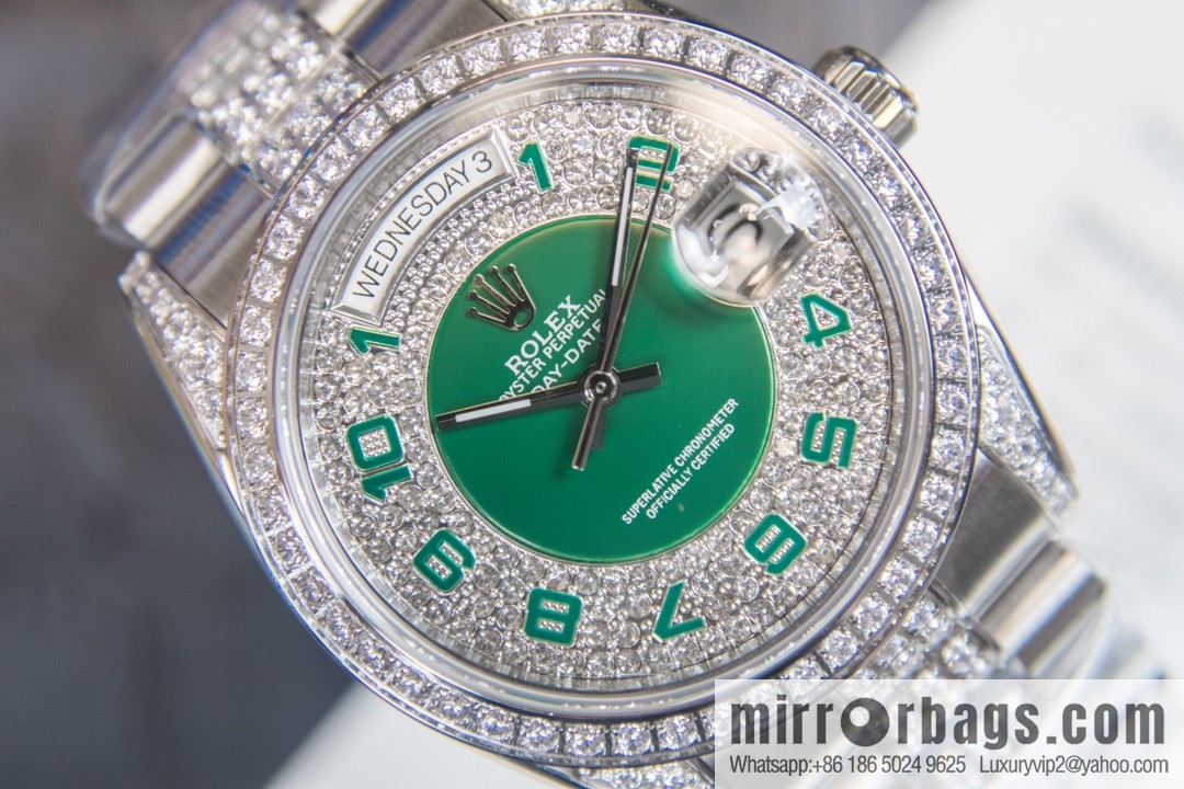 NS-Factory Rolex Log Full Diamond Series Swiss 2836 Movement Watch
