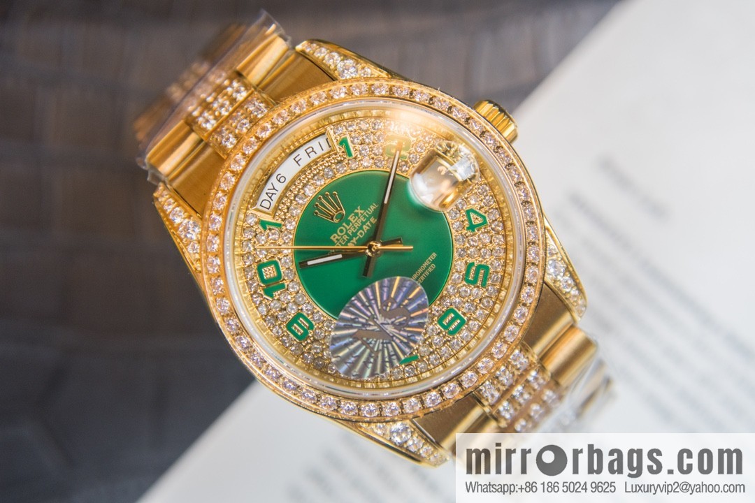 NS-Factory Rolex Log Full Diamond Series Swiss 2836 Movement Watch