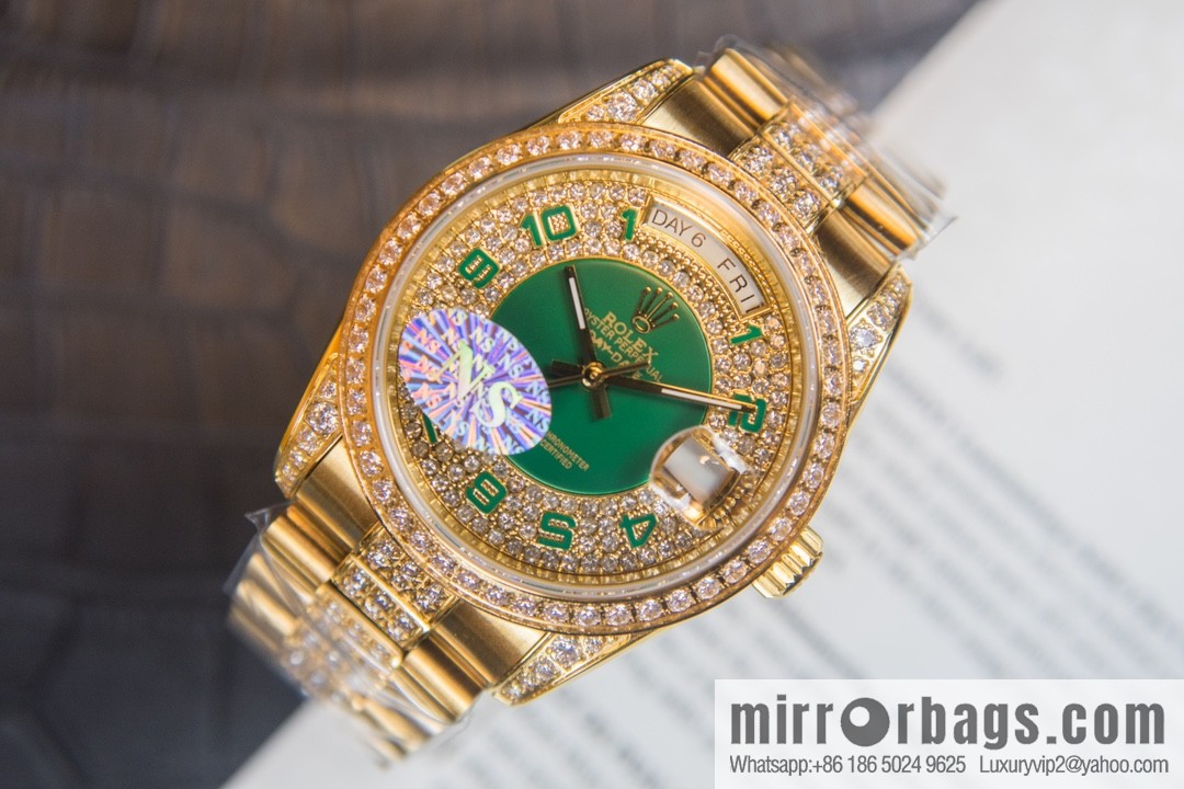NS-Factory Rolex Log Full Diamond Series Swiss 2836 Movement Watch