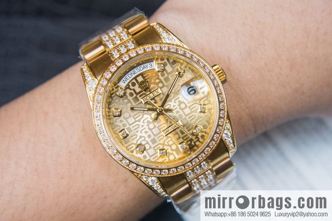 NS-Factory Rolex Log Full Diamond Series Swiss 2836 Movement Watch