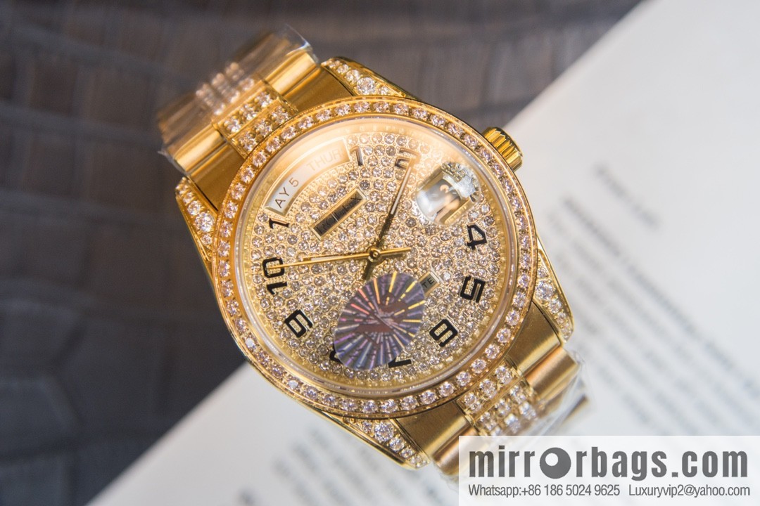 NS-Factory Rolex Log Full Diamond Series Swiss 2836 Movement Watch