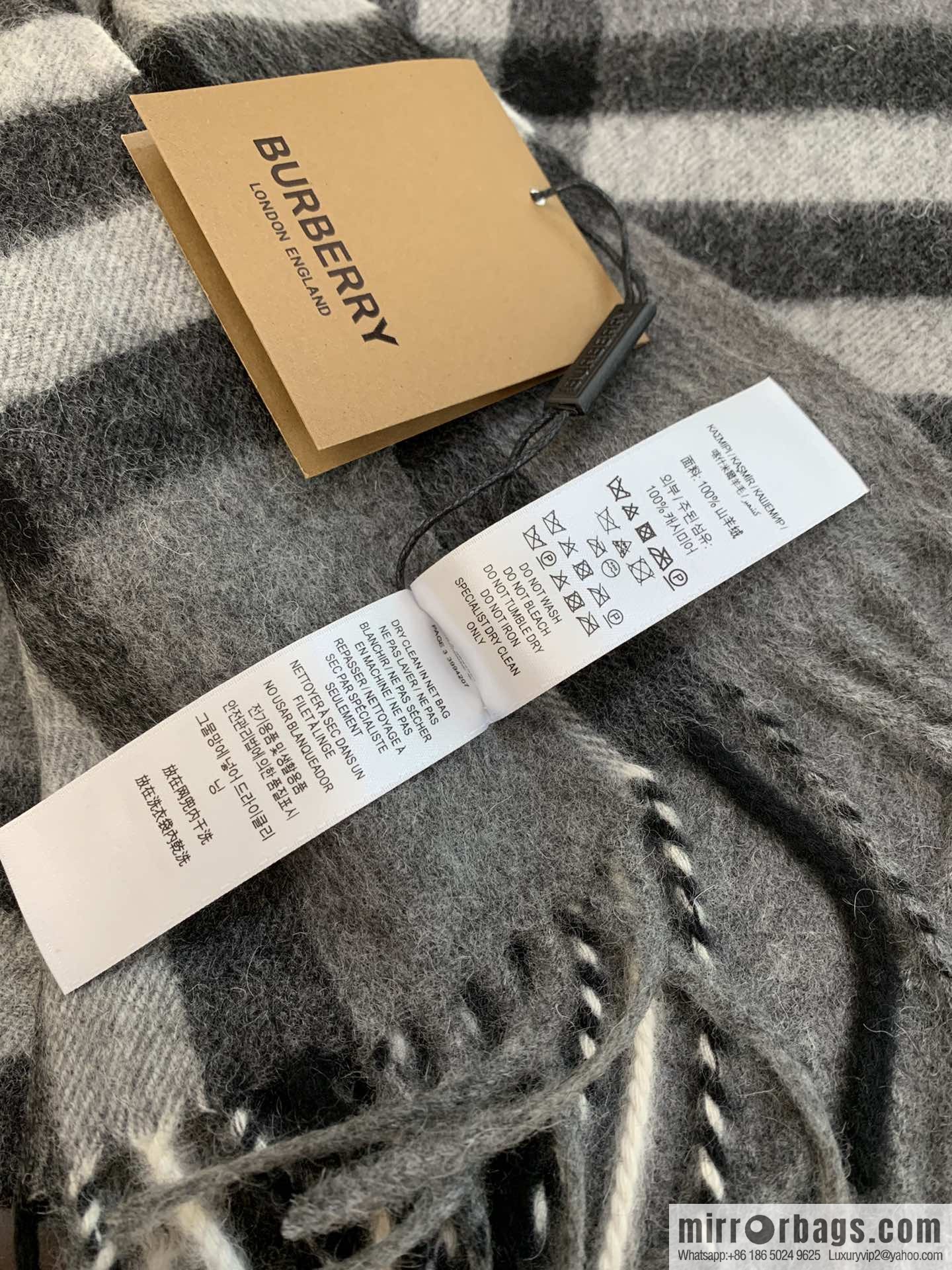 Burberry Classic Plaid 100% Cashmere Scarf