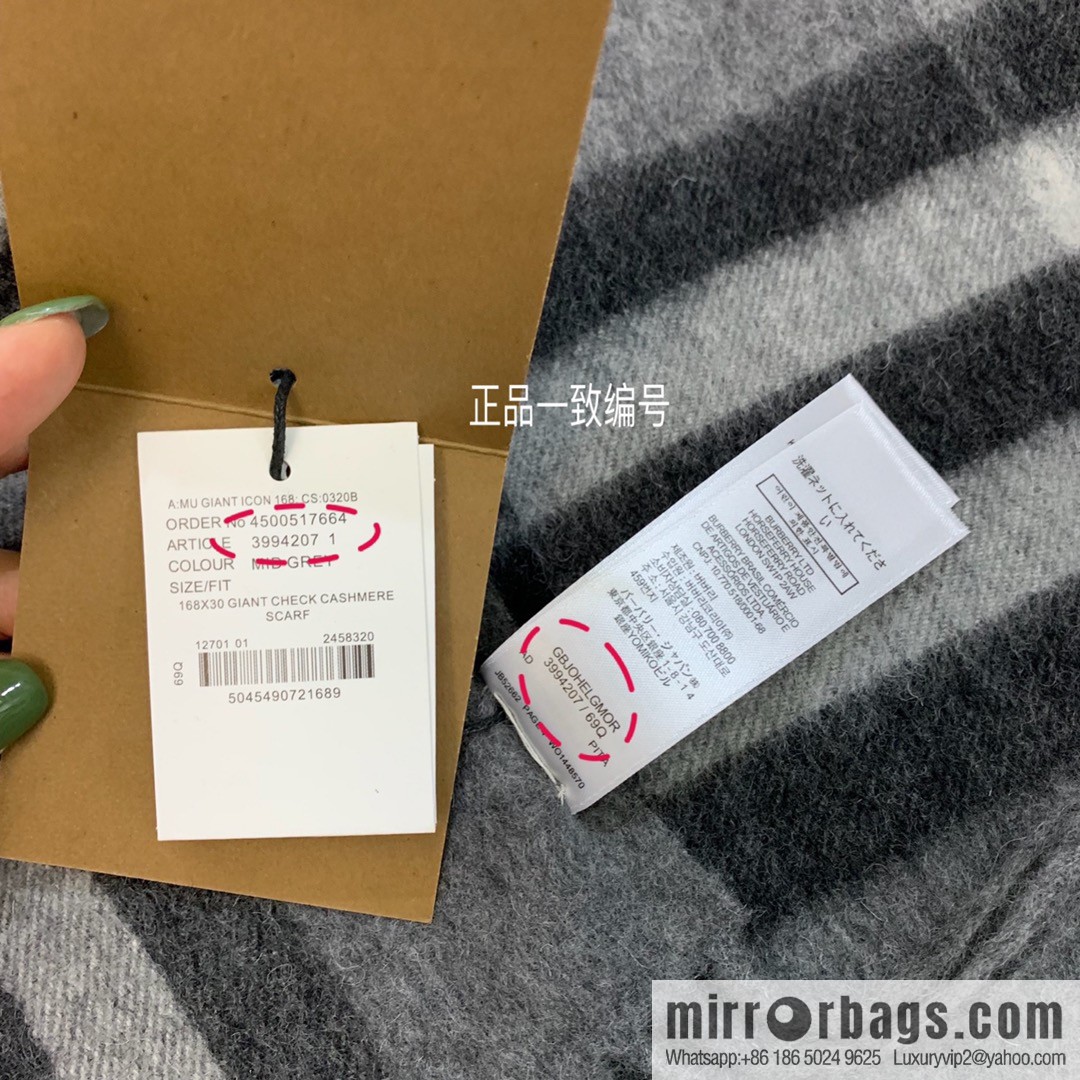 Burberry Classic Plaid 100% Cashmere Scarf