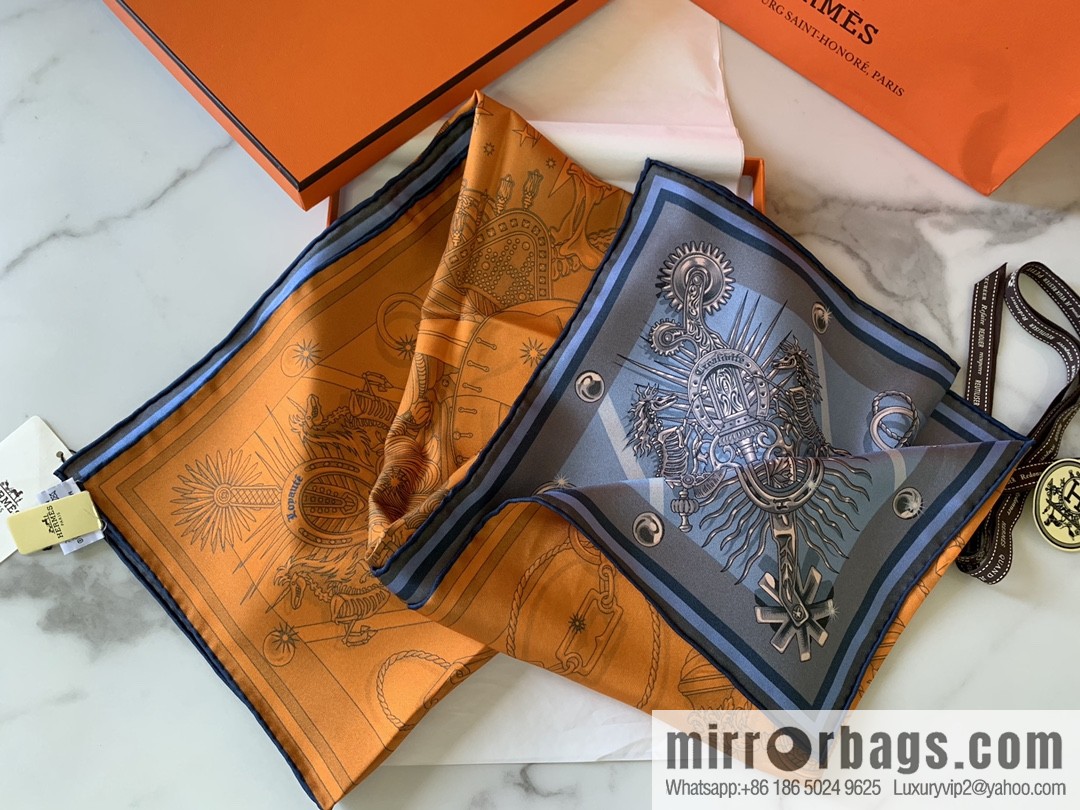 Hermes Hermes Skull Knight c'est la fete Double Sided Silk Scarf