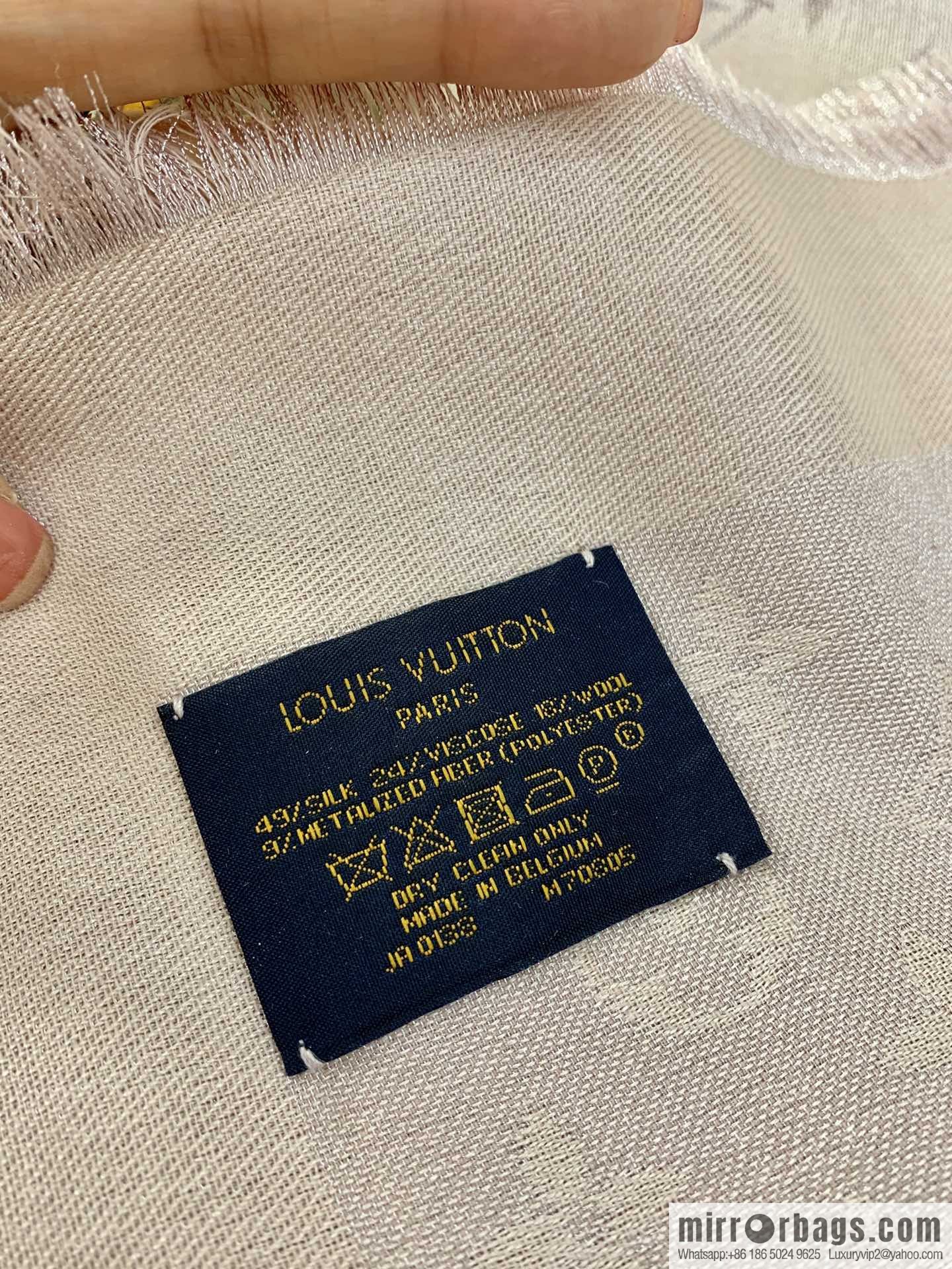 LV Louis Vuitton Shine Monogram Dyed Yarn Wire Blended Shawl M75122 M70805 M75120 M75121 M75123