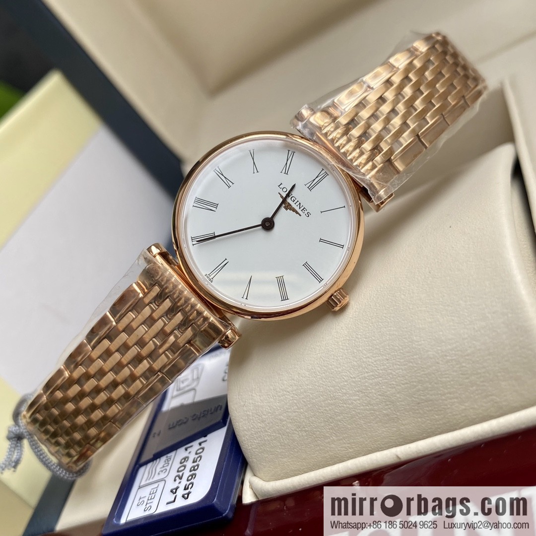 Ultra-thin 4mm~ Longines Garland Series - Elegant Luxury Ladies Quartz Watch