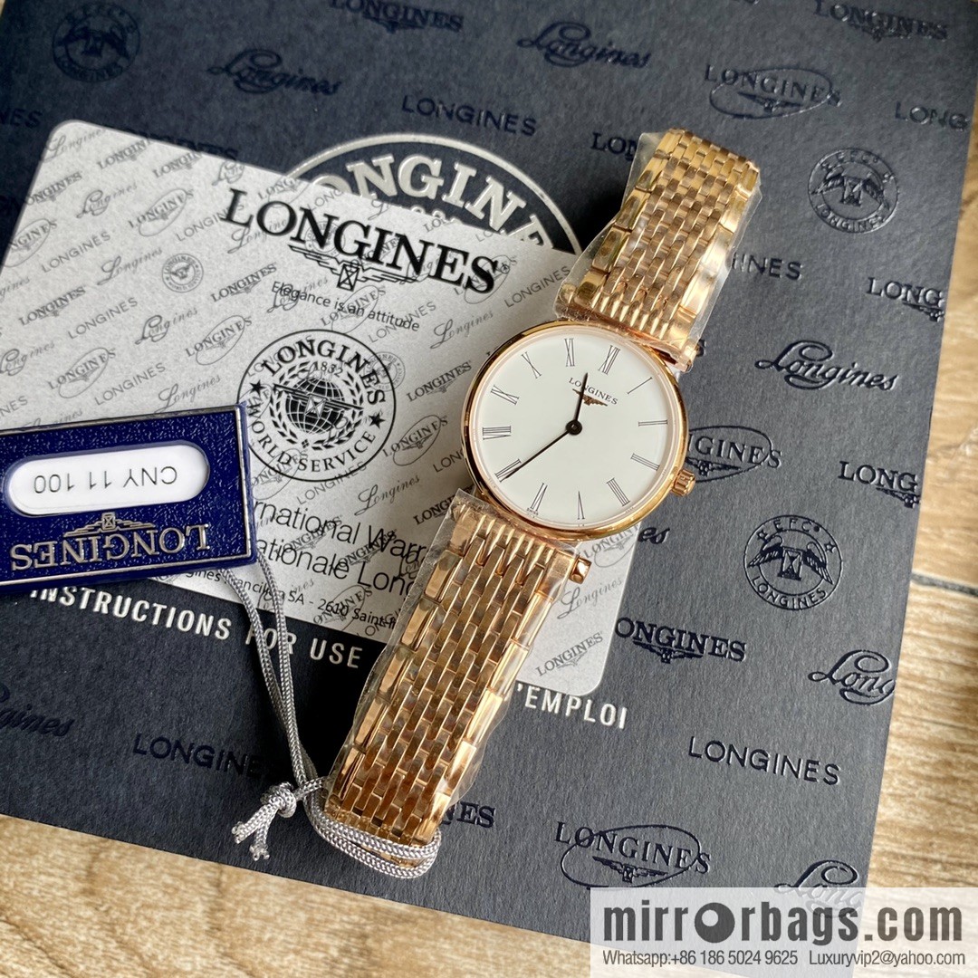 Ultra-thin 4mm~ Longines Garland Series - Elegant Luxury Ladies Quartz Watch