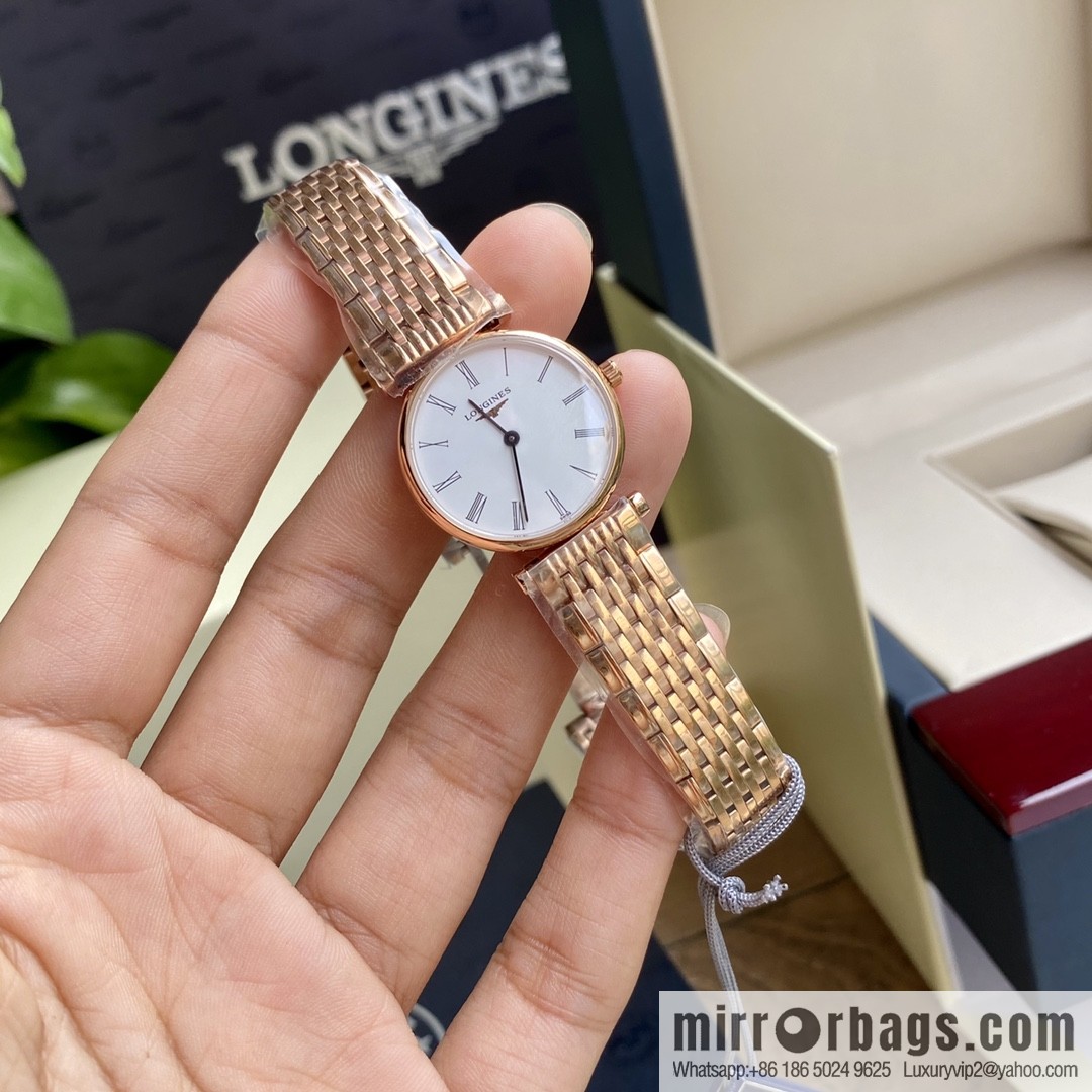 Ultra-thin 4mm~ Longines Garland Series - Elegant Luxury Ladies Quartz Watch
