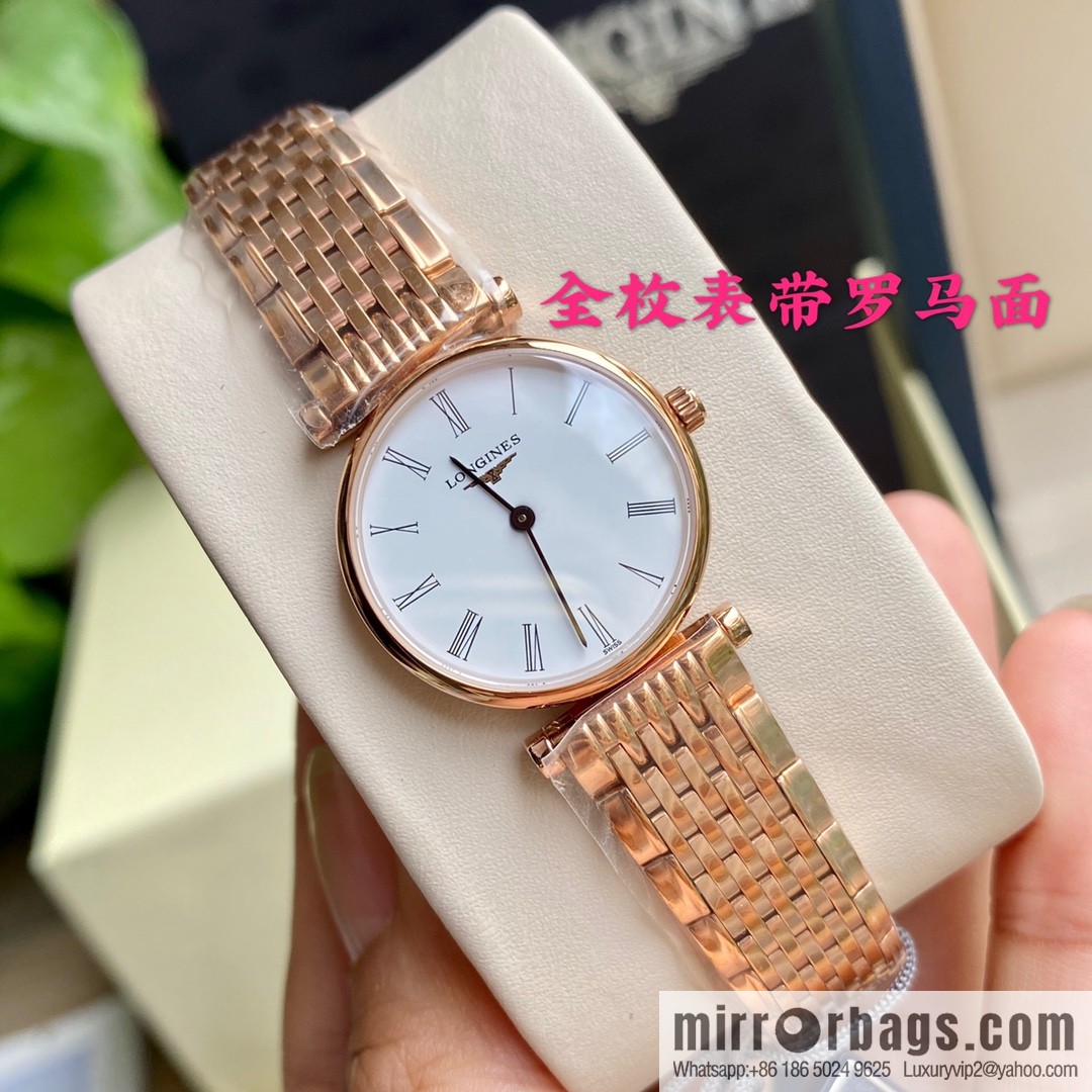 Ultra-thin 4mm~ Longines Garland Series - Elegant Luxury Ladies Quartz Watch
