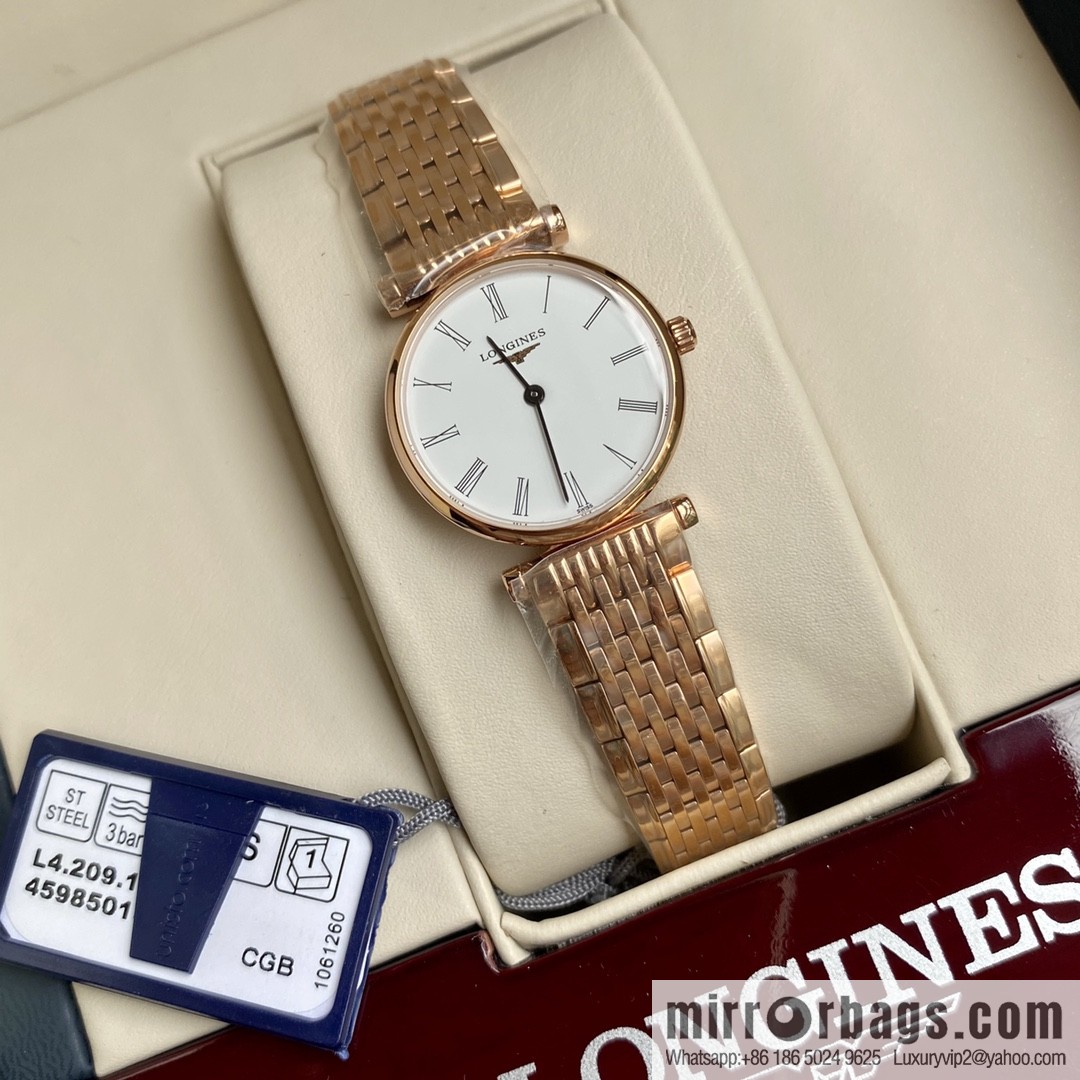 Ultra-thin 4mm~ Longines Garland Series - Elegant Luxury Ladies Quartz Watch