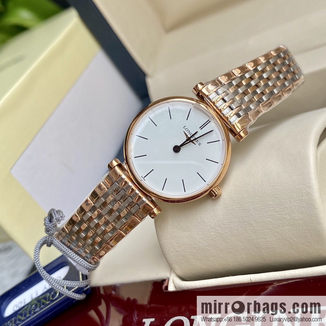 Ultra-thin 4mm~ Longines Garland Series - Elegant Luxury Ladies Quartz Watch