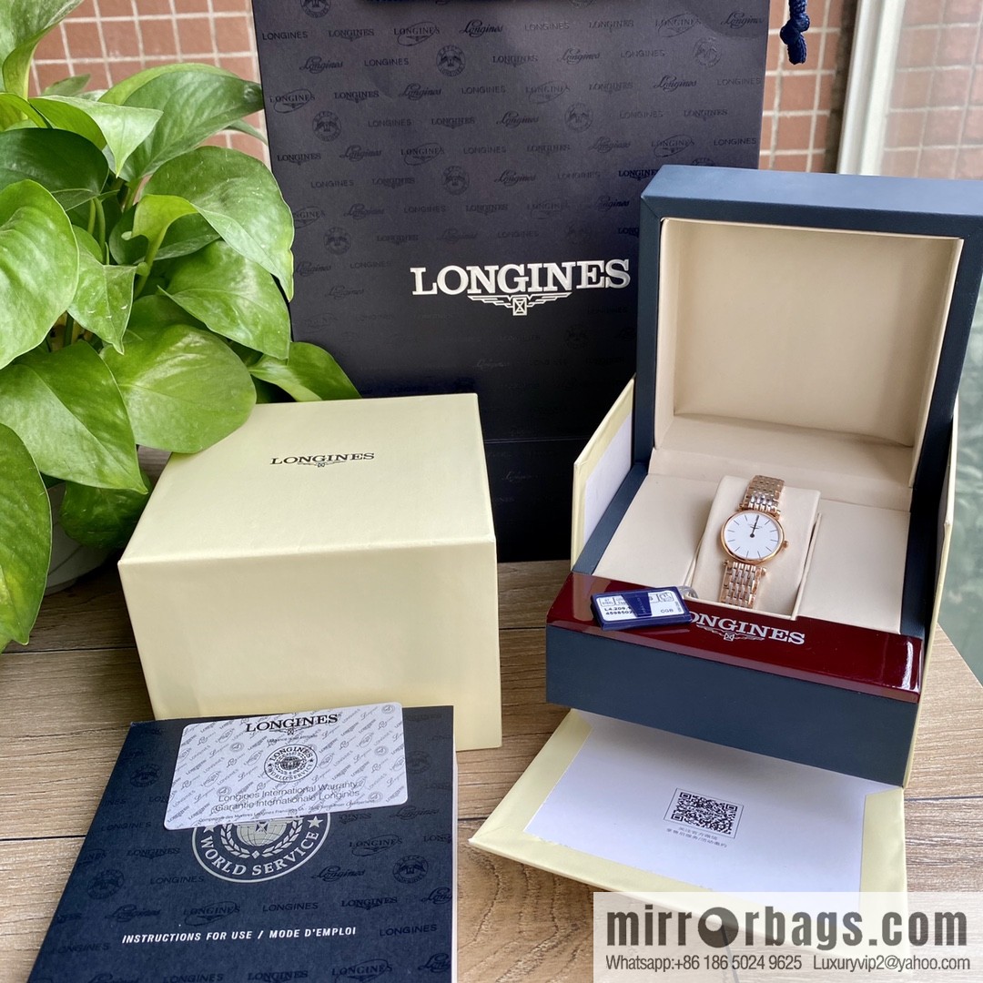 Ultra-thin 4mm~ Longines Garland Series - Elegant Luxury Ladies Quartz Watch